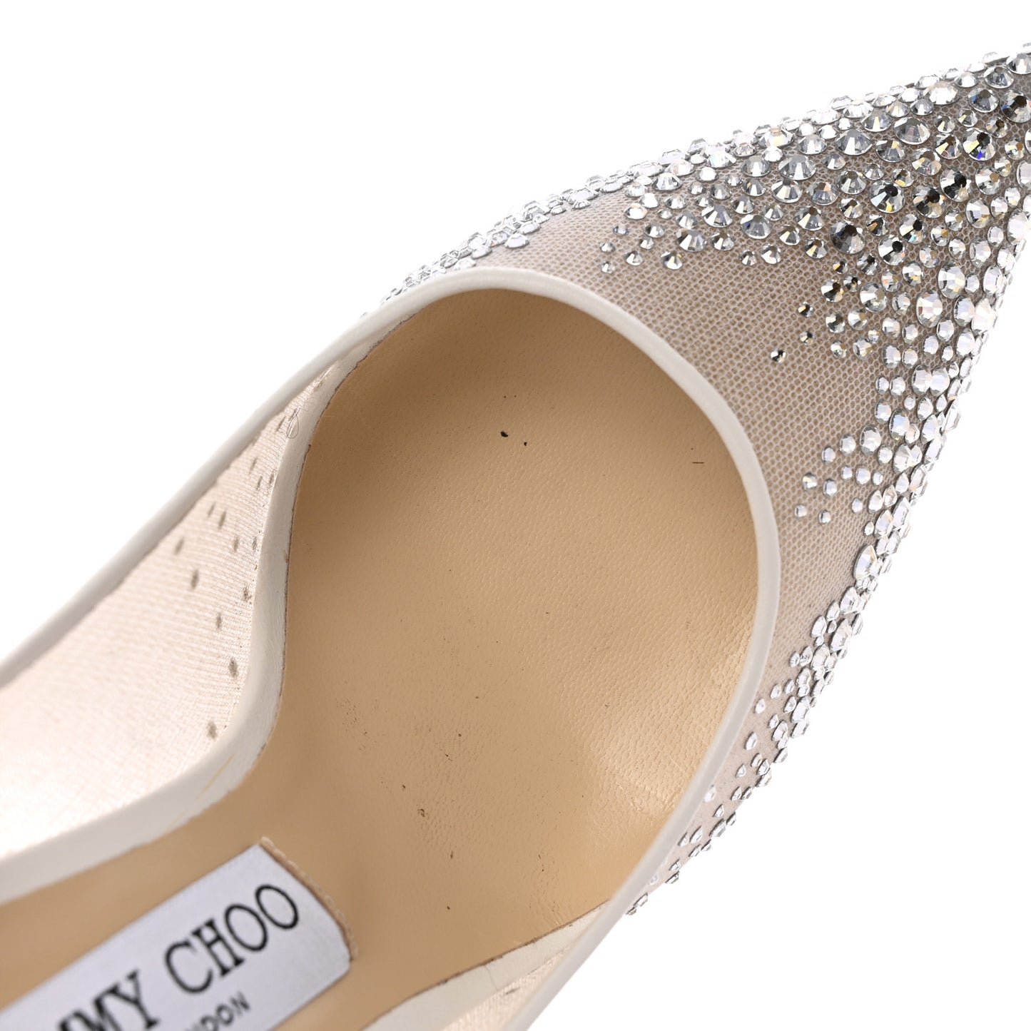 Calfskin Mesh Crystal Love 85 Pumps 37