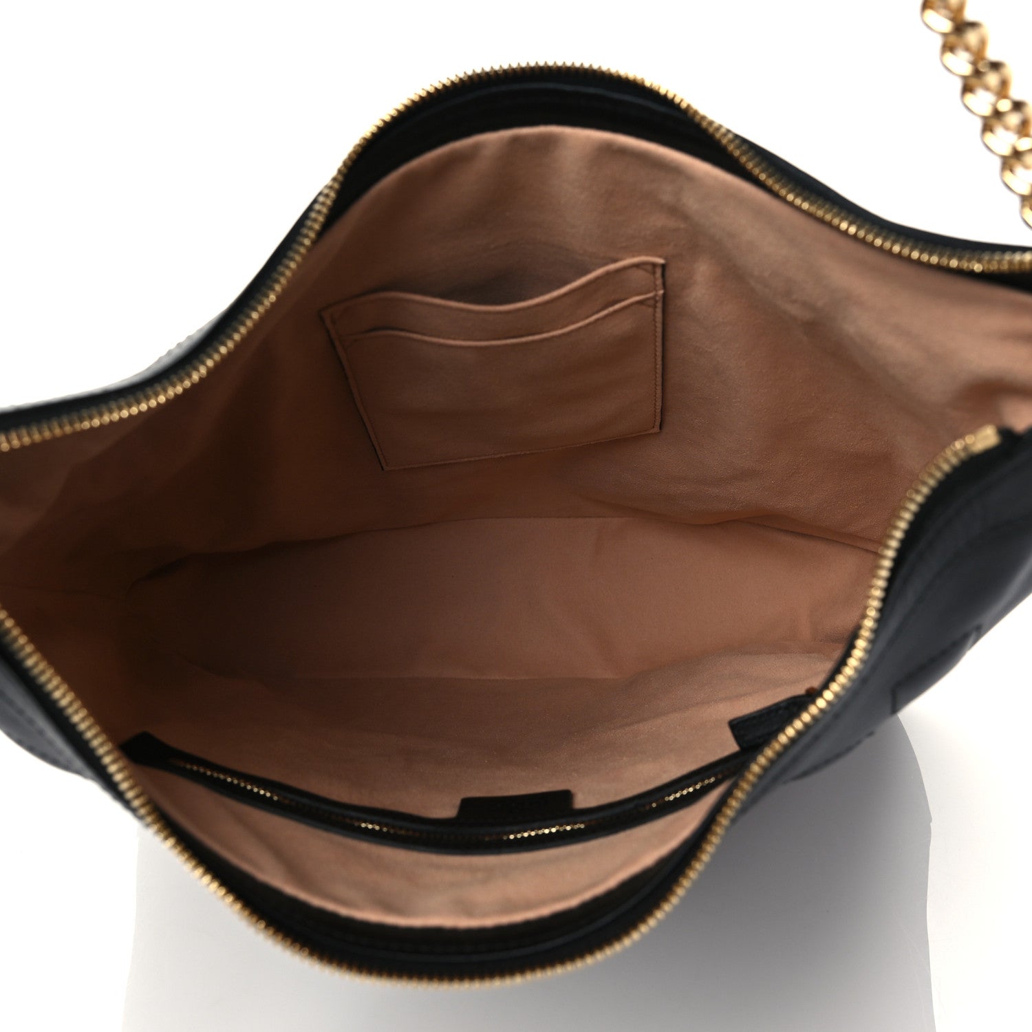 Gucci Apollo Calfskin GG Dadini Embroidered Chain Hobo Black 5 of 10