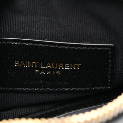 Saint Laurent Calfskin Matelasse Monogram Key Pouch Black 6 of 8