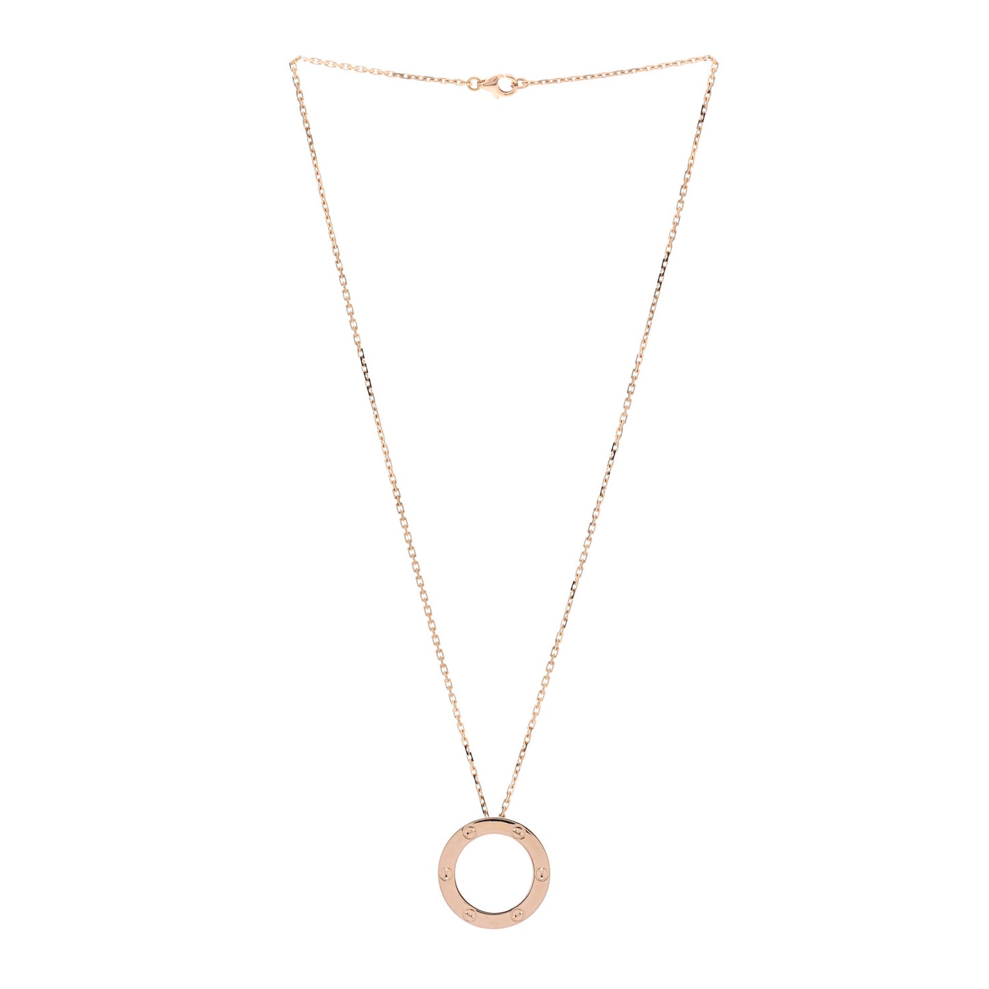 18K Pink Gold LOVE Pendant Necklace