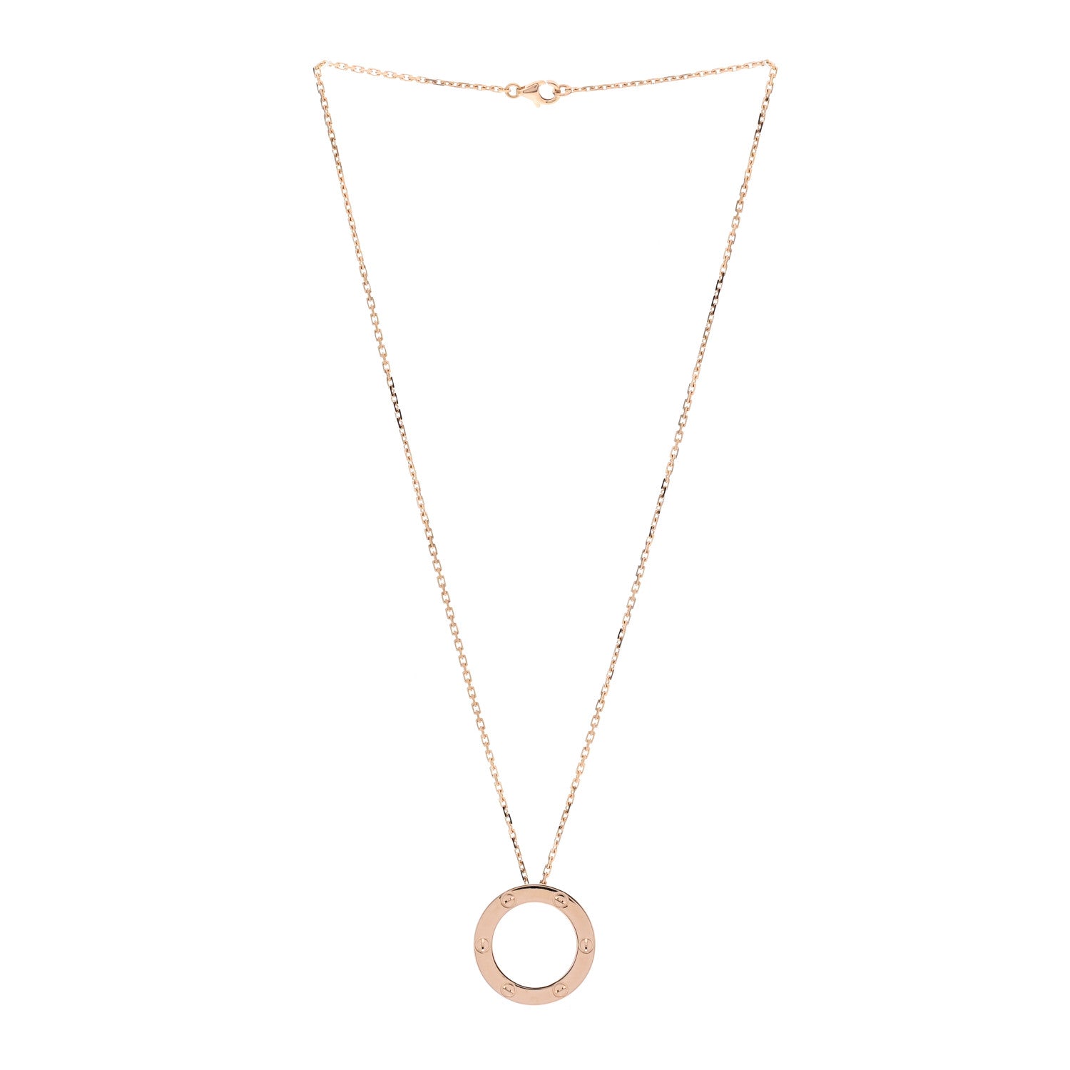 Cartier 18K Pink Gold LOVE Pendant Necklace 3 of 5