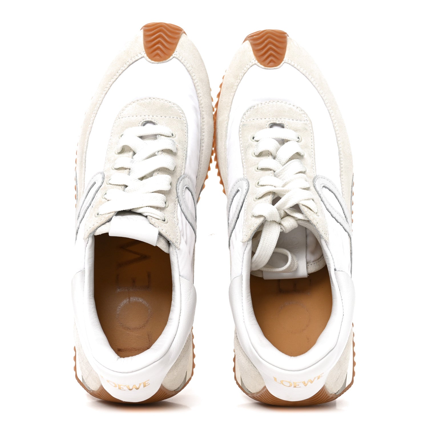 Loewe Nylon Suede Flow Retro Runner Sneakers 40  White 6 of 9