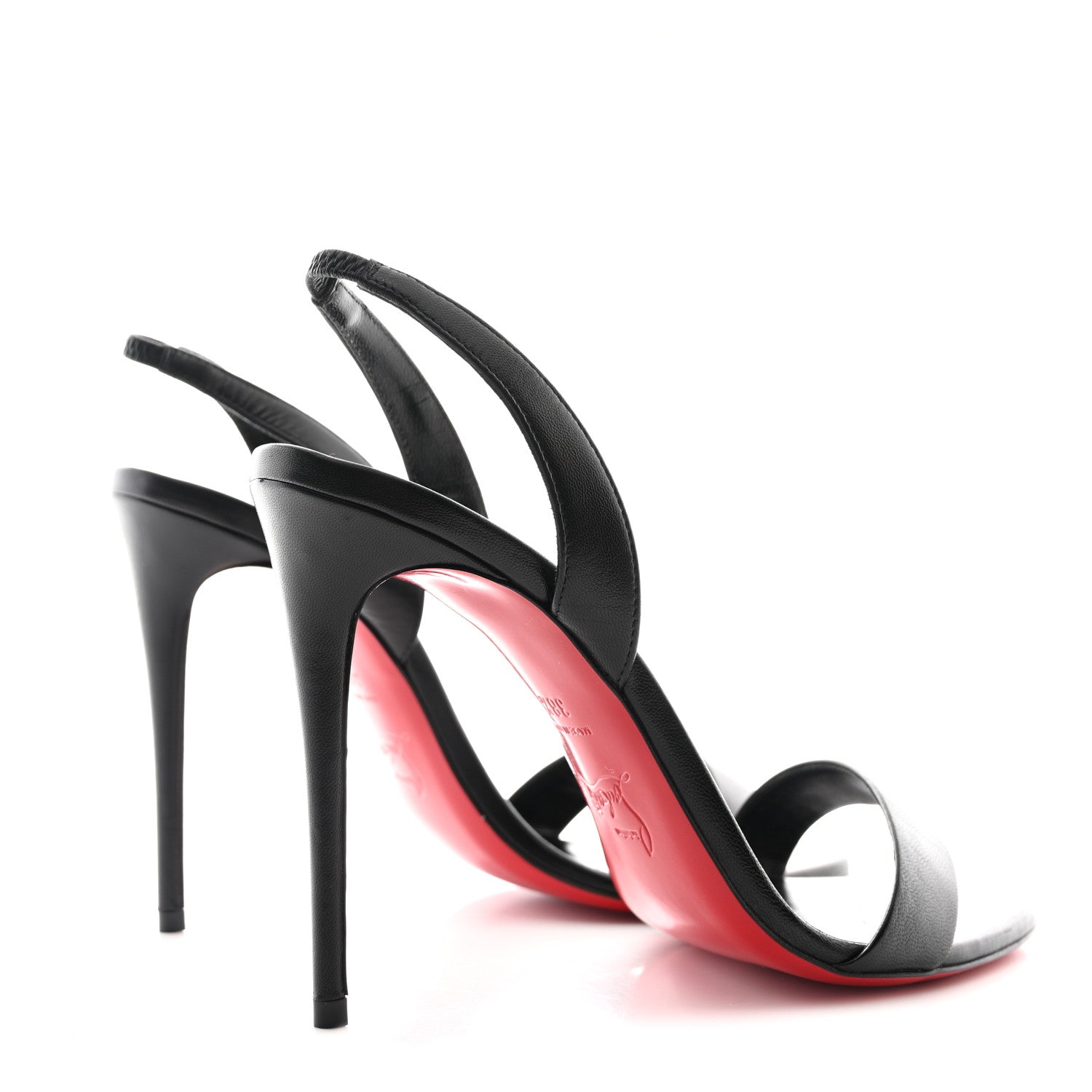 Christian Louboutin Kid O Marylin 100 Slingback Sandal Heels 38.5 Black 4 of 11