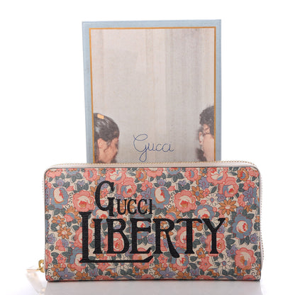 Gucci X LIBERTY OF LONDON Calfskin Infinity Abbey Zip Around Wallet Perfect Pink Ivory 7 of 7