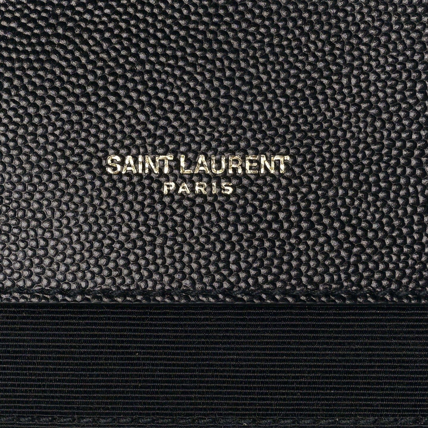 Grain De Poudre Textured Mixed Matelasse Large Triquilt Monogram Satchel Black