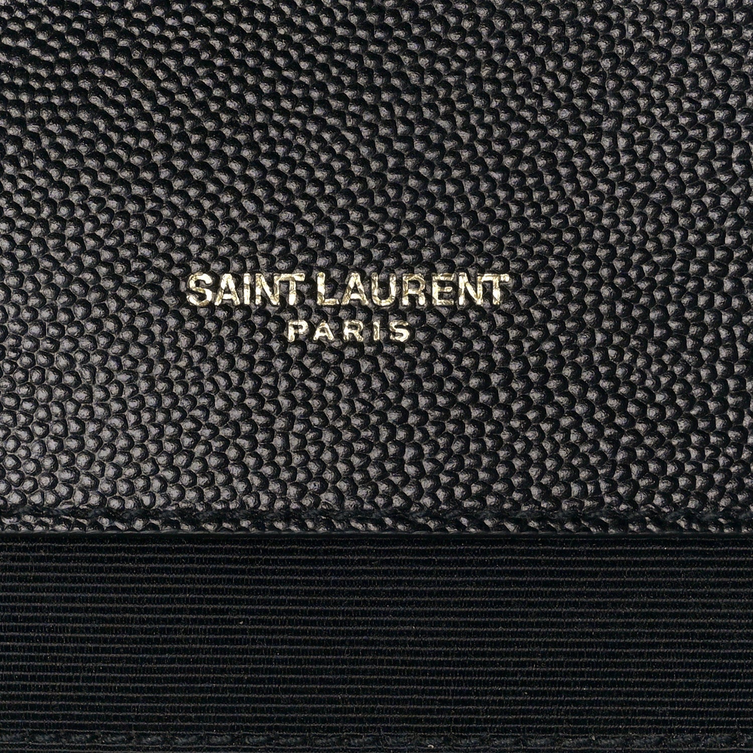 Saint Laurent Grain De Poudre Textured Mixed Matelasse Large Triquilt Monogram Satchel Black 6 of 9
