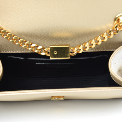 Saint Laurent Grain De Poudre Small Monogram Kate Satchel Nude Powder 5 of 11