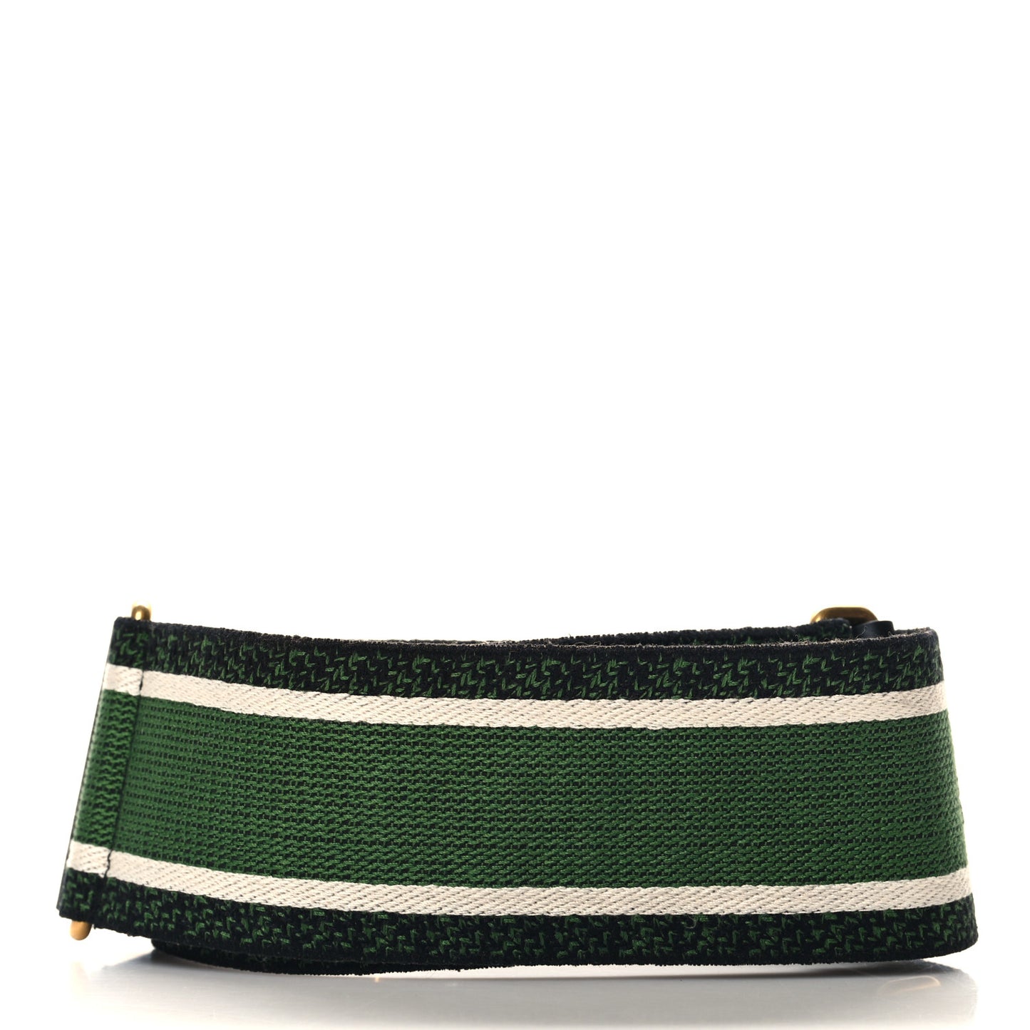 Canvas Embroidered Shoulder Strap Green