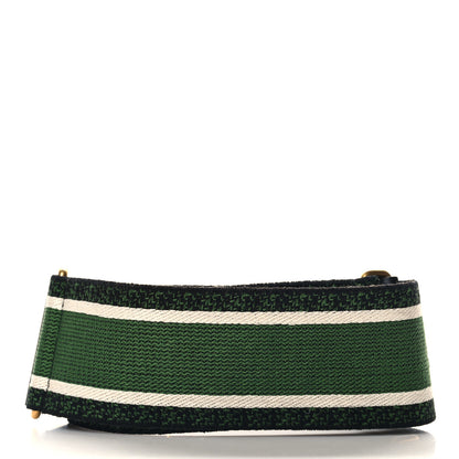 Christian Dior Canvas Embroidered Shoulder Strap Green 2 of 4