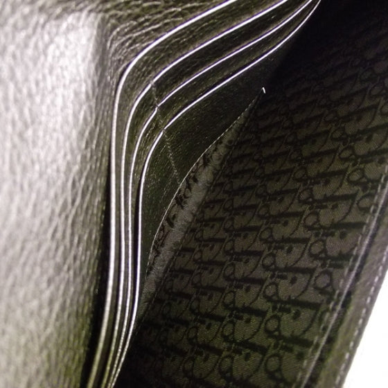 Christian Dior Leather CD Wristlet Silver 6 of 8