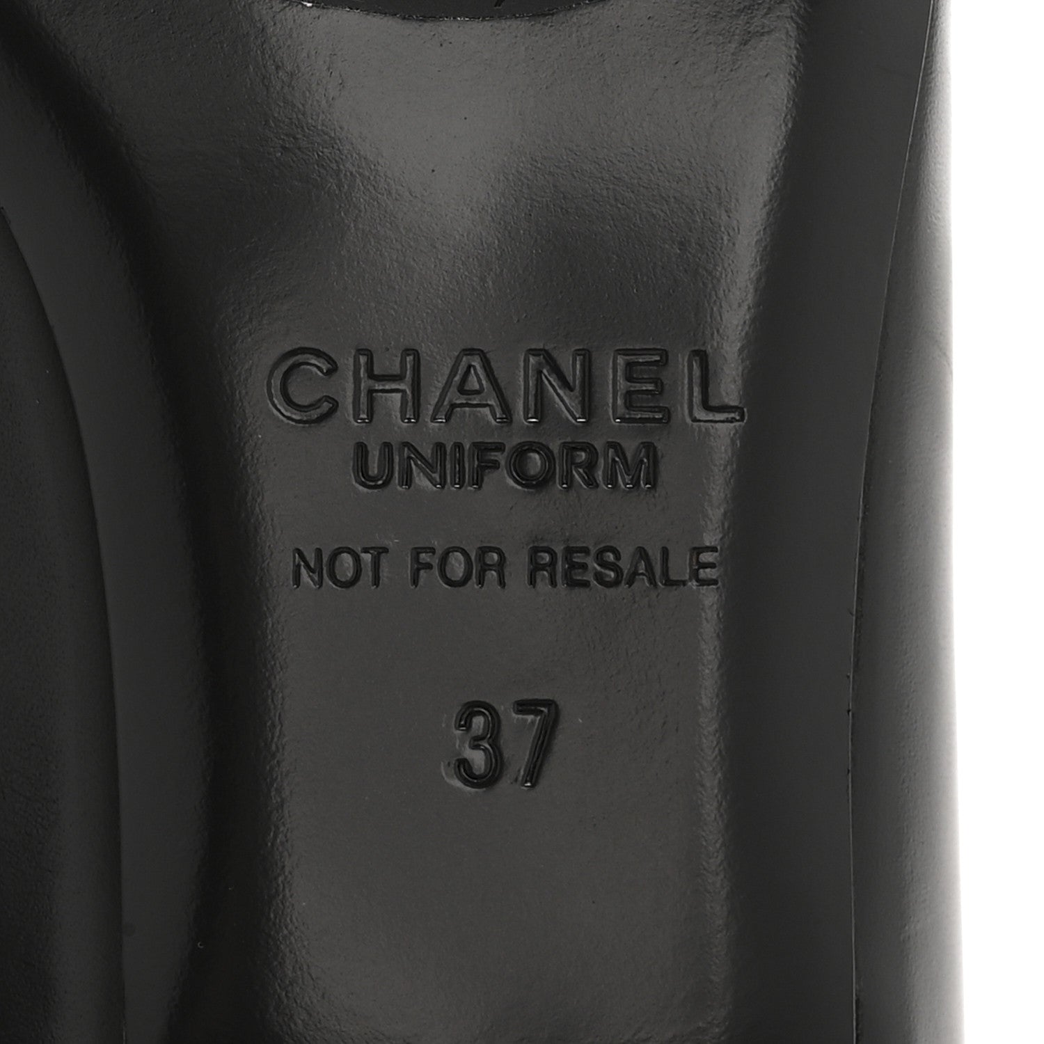 Chanel Lambskin Cap Toe CC Uniform Ballerina Flats 37 Black 7 of 10