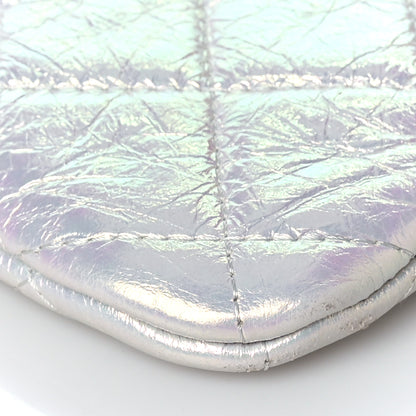 Chanel Iridescent Lambskin Quilted Medium Cosmetic Case Ivory 8 of 9