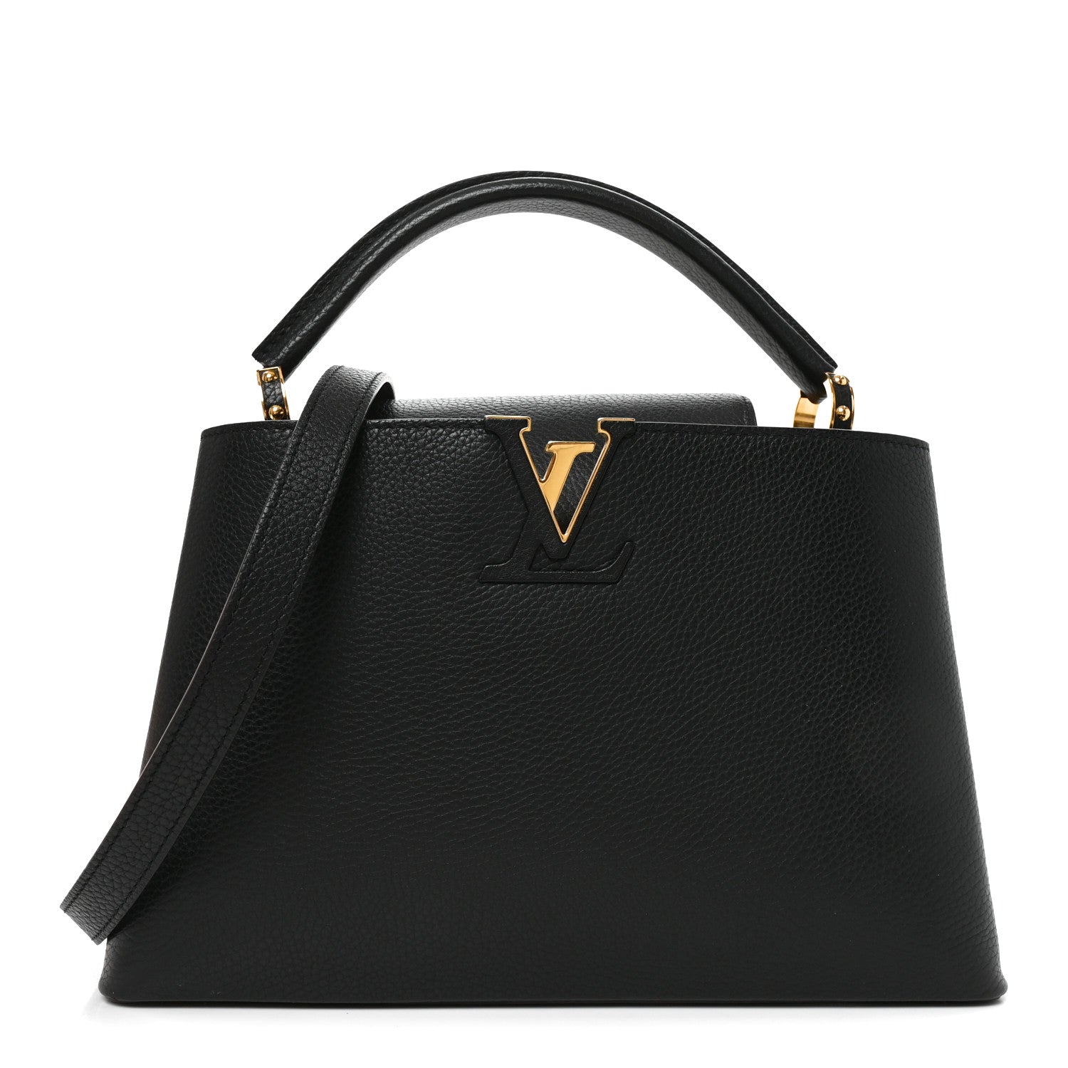 Louis Vuitton Taurillon Capucines PM Black 1 of 9