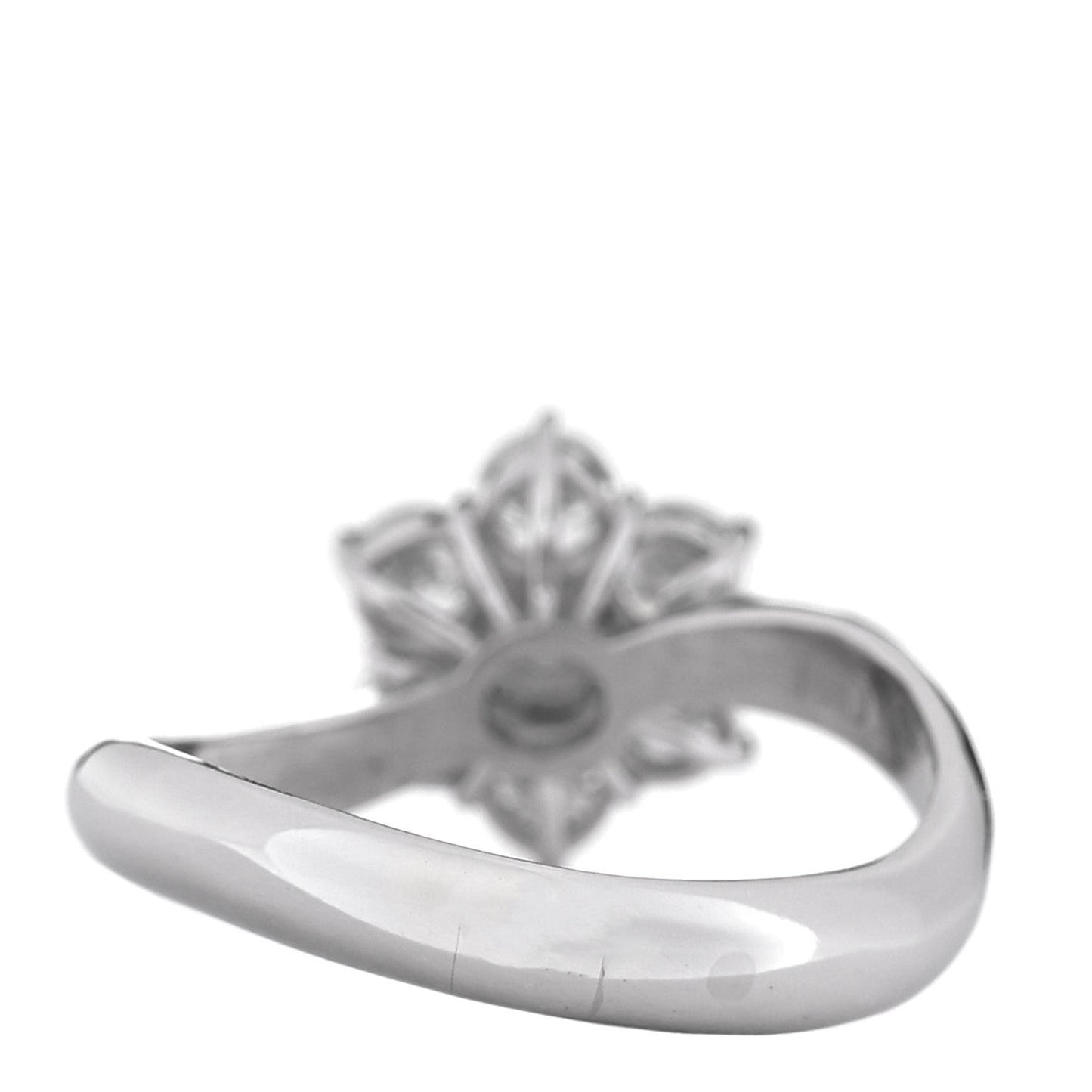 Platinum Diamond 1.02ctw Flower Ring 54 7