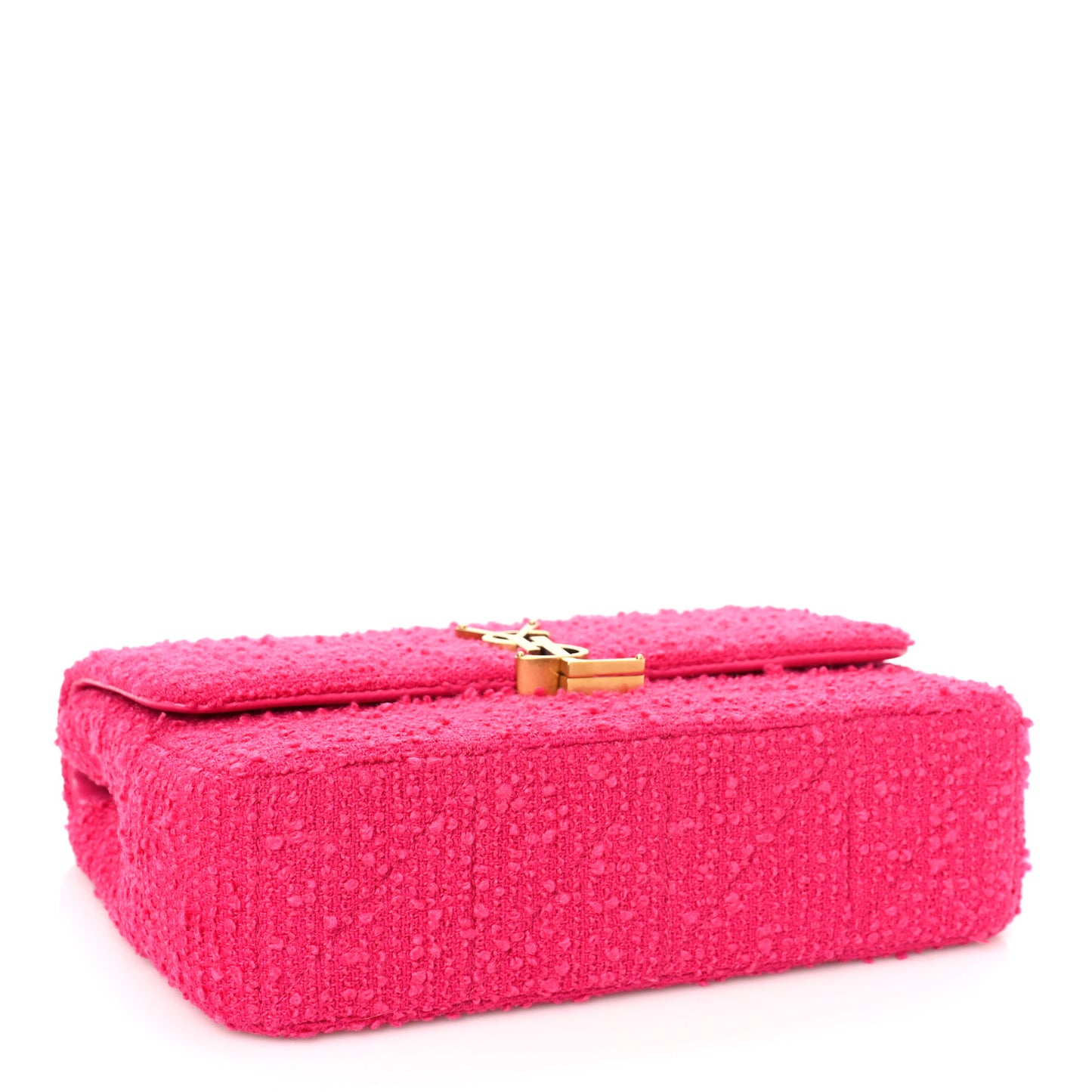 Boucle Tweed Patchwork Monogram Medium Jamie Baguette Magenta