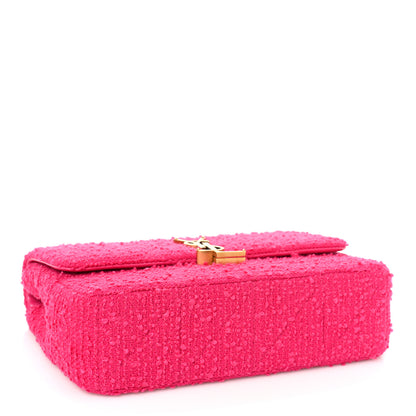 Saint Laurent Boucle Tweed Patchwork Monogram Medium Jamie Baguette Magenta 4 of 8