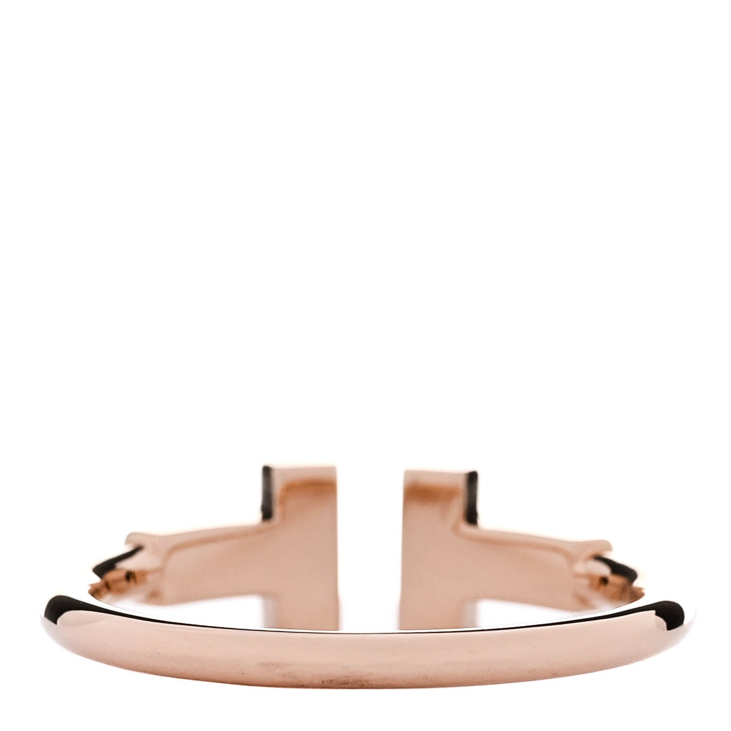 Tiffany 18K Rose Gold Diamond T Wire Ring 53 6.5 3 of 5