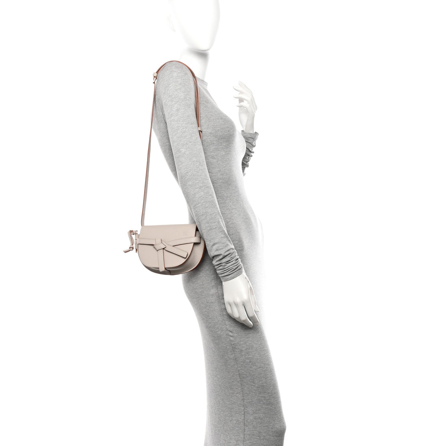 Loewe Grained Calfskin Mini Gate Dual Bag Light Ghost 2 of 10