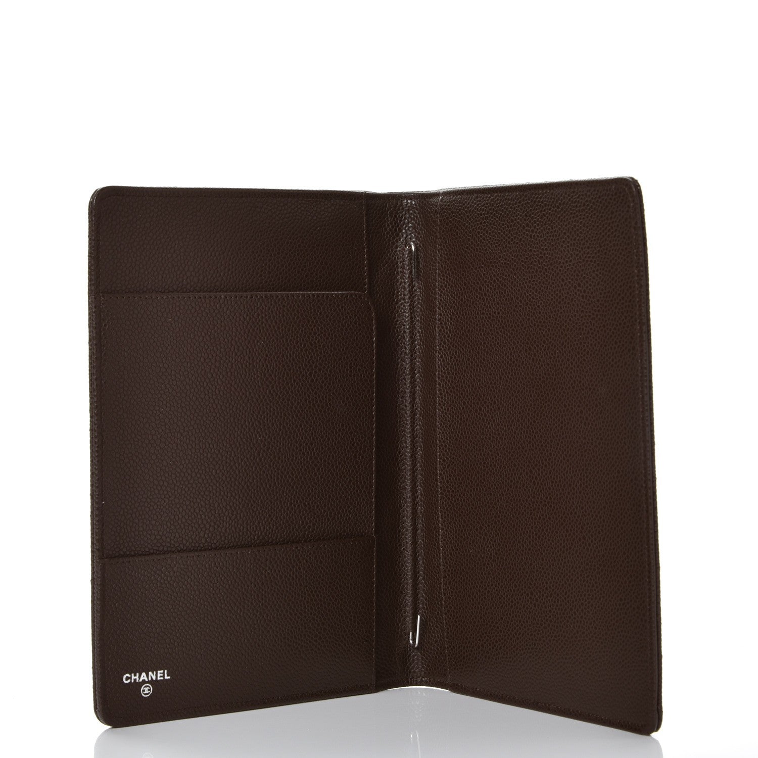 Chanel Caviar Quilted Notebook Agenda Cover Dark Brown 5 of 8