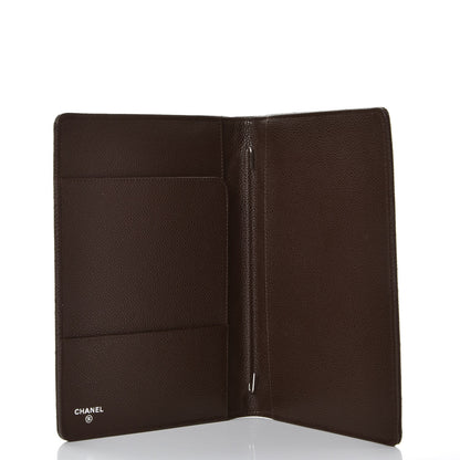Chanel Caviar Quilted Notebook Agenda Cover Dark Brown 5 of 8