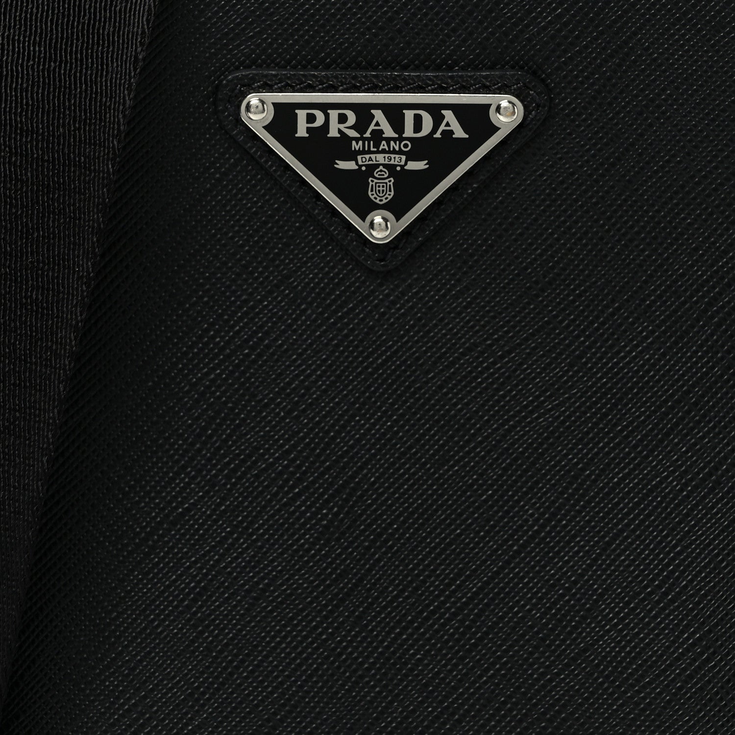 Prada Saffiano Travel Brique Crossbody Messenger Bag Black 8 of 10