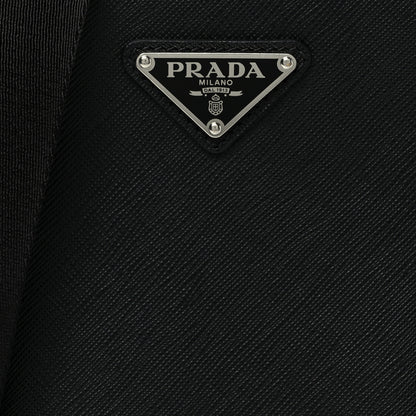 Prada Saffiano Travel Brique Crossbody Messenger Bag Black 8 of 10