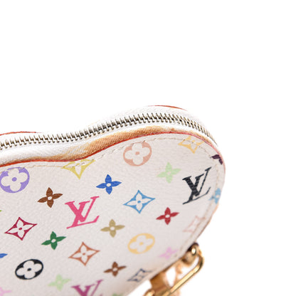 Louis Vuitton Monogram Multicolor Coeur Heart Coin Purse White 7 of 10