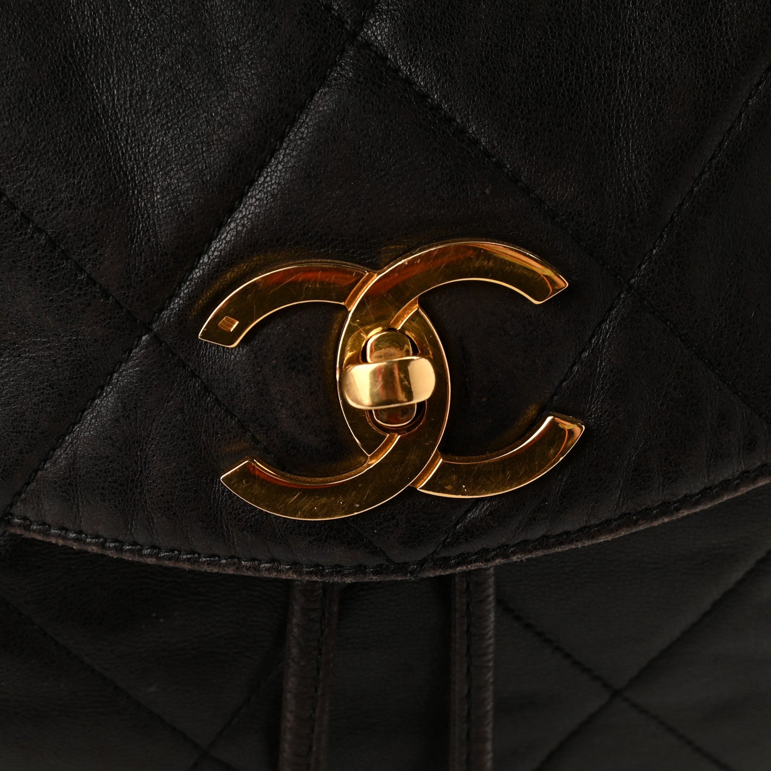 Chanel Lambskin Quilted Tassel Drawstring Backpack Dark Bown 10 of 15