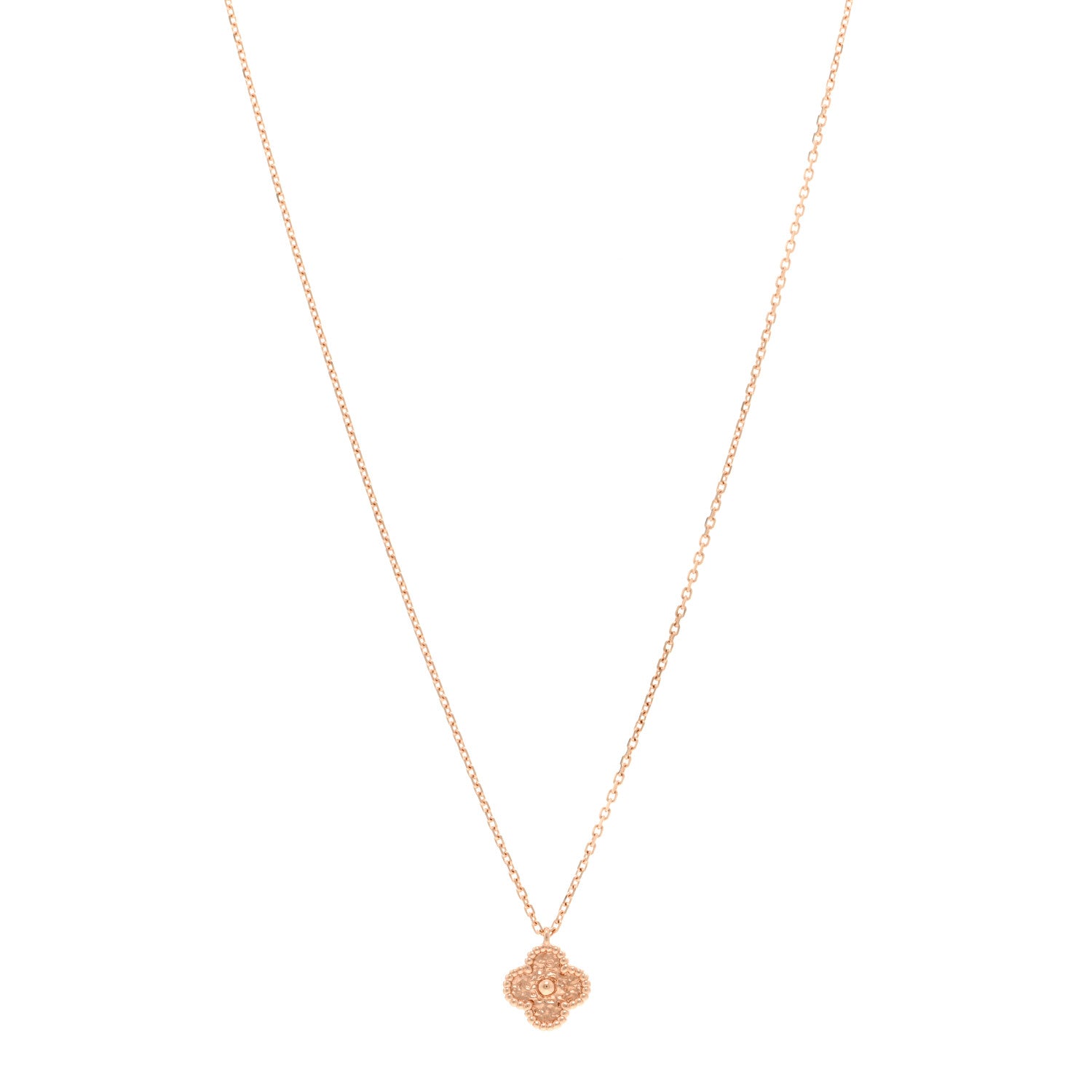 Van Cleef & Arpels VAN CLEEF & ARPELS 18K Rose Gold Sweet Alhambra Pendant Necklace 1 of 6