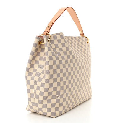 Louis Vuitton Damier Azur Graceful MM Rose Ballerine 3 of 11