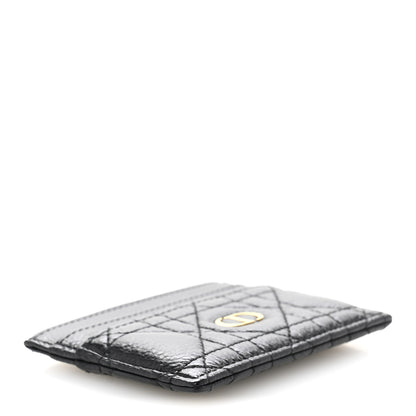 Christian Dior Supple Calfskin Cannage Caro Five-Slot Card Holder Black 4 of 9