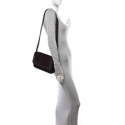 Alaia Buffalo Studded Hinge Flap Bag Almandite 2 of 10