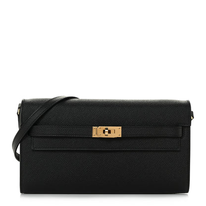 Hermes Epsom Kelly Wallet To Go Black 1 of 14