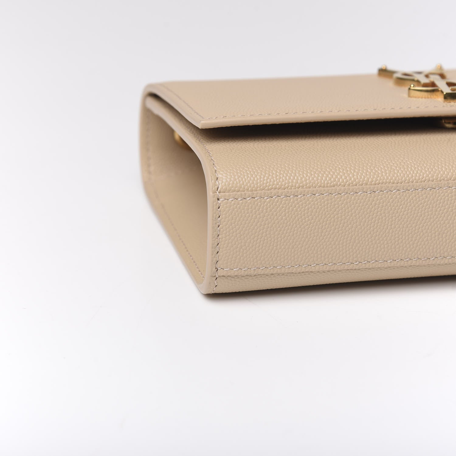 Saint Laurent Grain De Poudre Small Monogram Kate Satchel Nude Powder 6 of 8