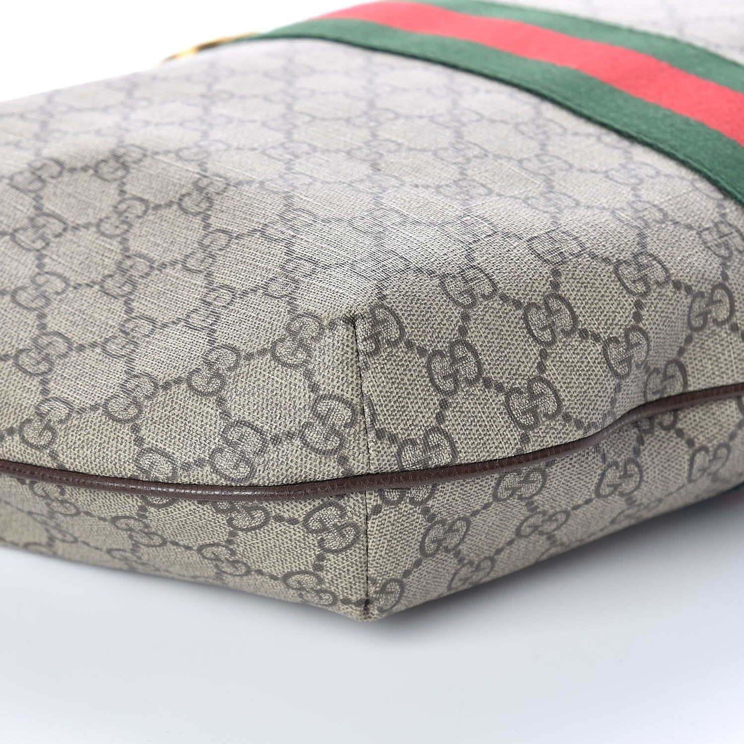 Gucci GG Supreme Monogram Web Ophidia Half Moon Hobo Brown 9 of 10