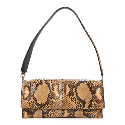 Prada Snakeskin Pochette Shoulder Bag Beige 1 of 9