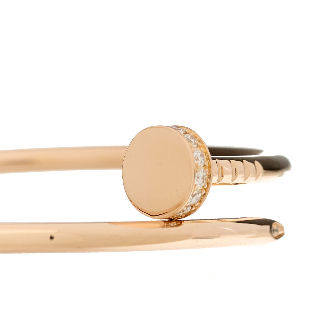 18K Pink Gold Diamond Small Juste Un Clou Bracelet 16