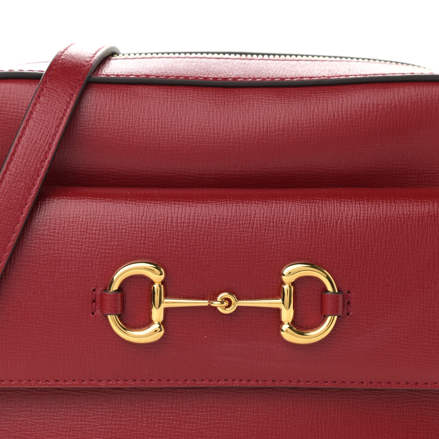 Gucci Azalea Calfskin Small Horsebit 1955 Shoulder Bag New Cherry Red 10 of 10