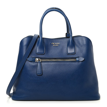 Prada Saffiano Cuir Open Promenade Tote Bluette 1 of 9