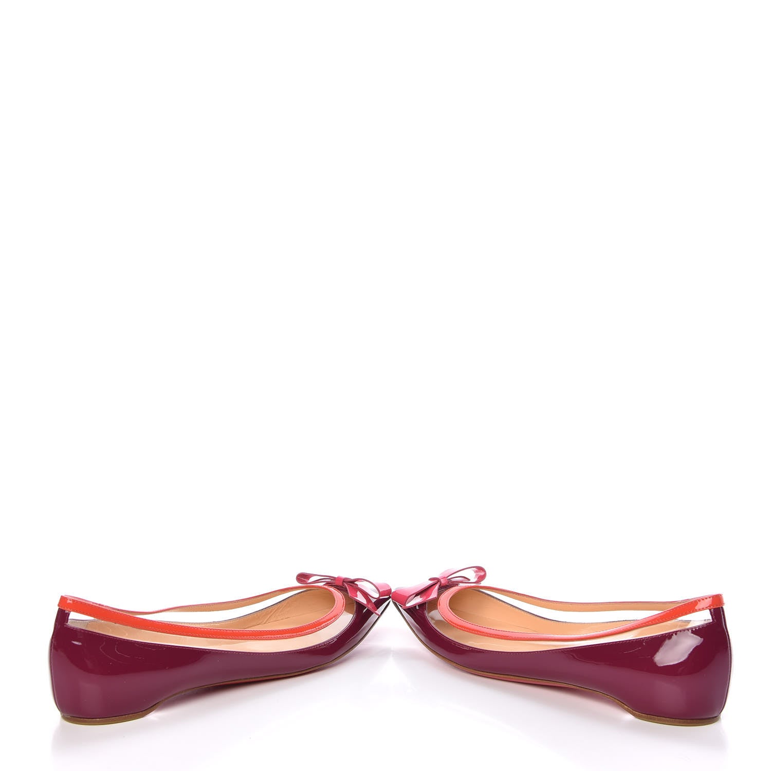 Christian Louboutin Patent PVC Suspendo Ballet Flats 38.5 Pink 9 of 9