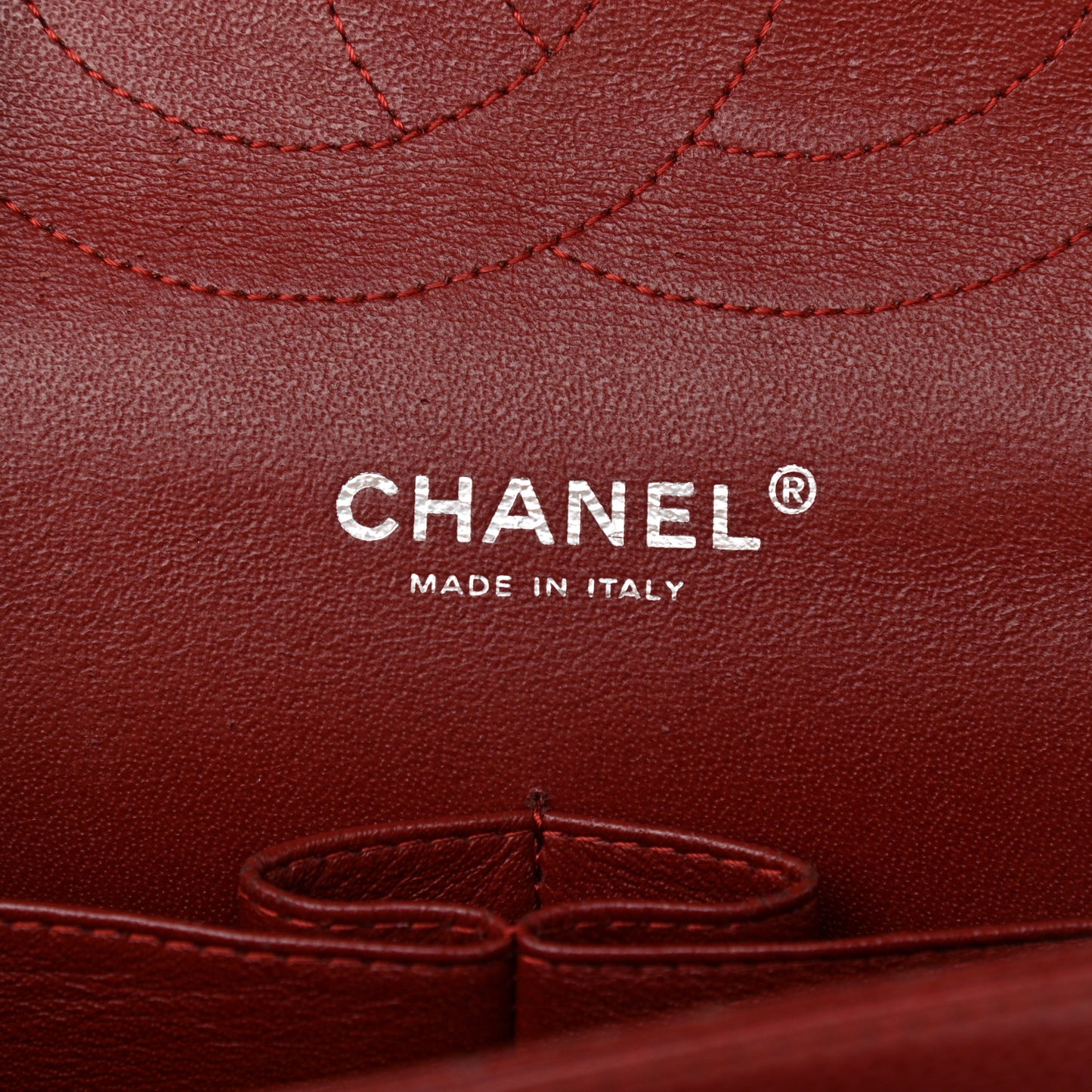 Caviar Quilted Jumbo Double Flap Dark Red