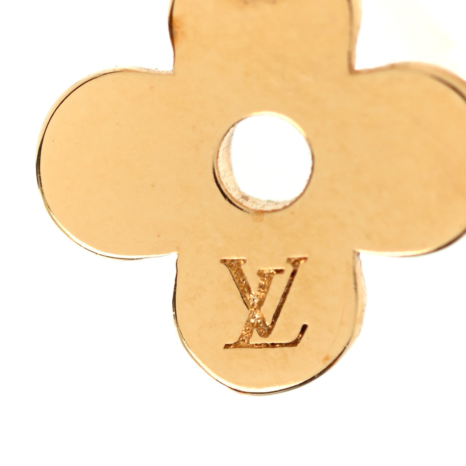 Louis Vuitton Brass Blooming Earrings Gold 4 of 5