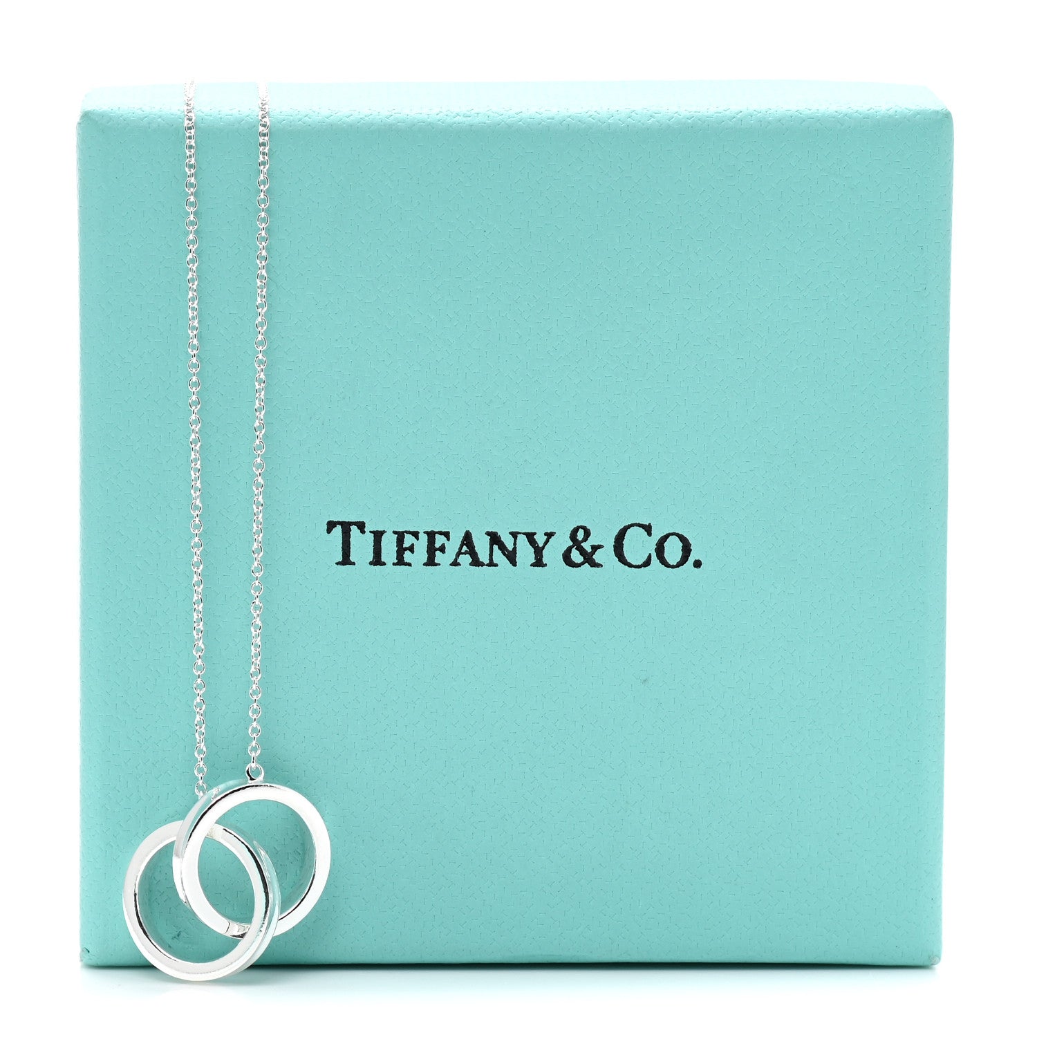 Tiffany Sterling Silver 1837 Interlocking Circles Pendant Necklace 6 of 6