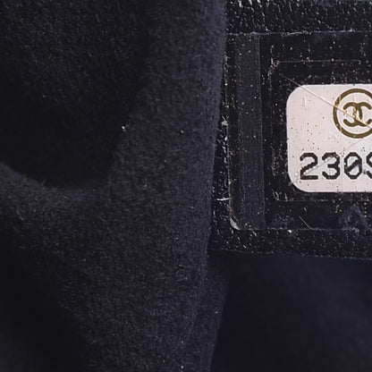 Chanel Calfskin Stitched Small Paris Rome Drawstring CC Bag Black 6 of 11