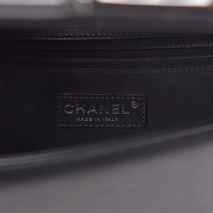 Chanel Patent Chevron Quilted New Medium Boy Flap Black 8 of 12