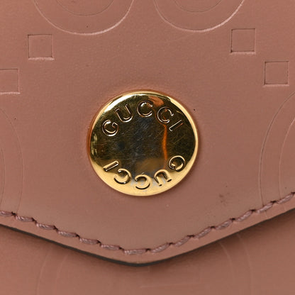 Gucci Calfskin Jumbo GG Embossed Snap Wallet Soft Pink 8 of 9