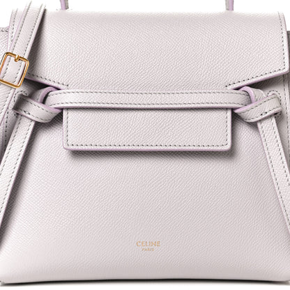 Celine Grained Calfskin Nano Belt Bag Lavender Grey 8 of 10