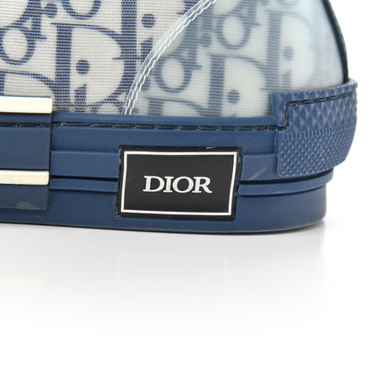 Christian Dior Technical Canvas Oblique Mens B23 High Top Sneakers 43 White Blue 6 of 7