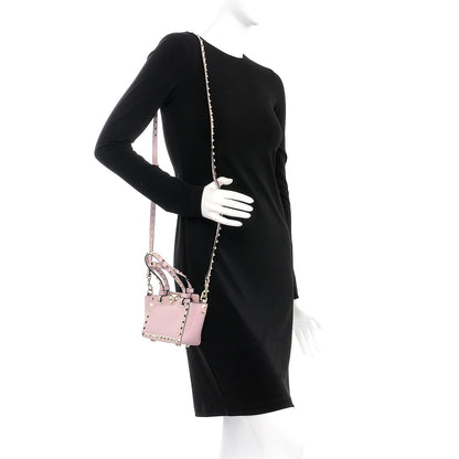 Valentino Garavani Vitello Micro Rockstud Tote Cipria 2 of 8