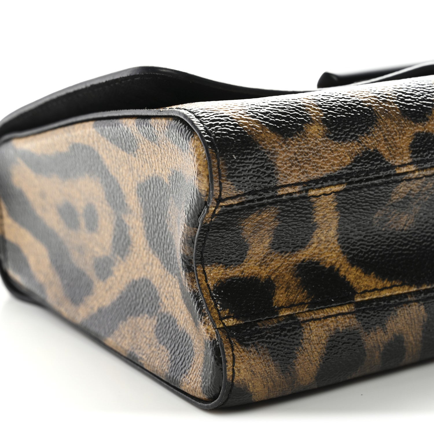 Louis Vuitton Calfskin Wild Animal Print Twist Shoulder Bag MM Marron 9 of 10